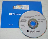 ► Microsoft Windows 7 Professional 64-Bit DE Kein Recovery DVD mit SP1 FQC-08291