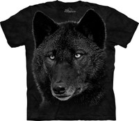 The Mountain Unisex Adult Black Wolf Wolves T Shirt