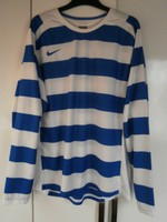 NIKE FOOTBALL TRAINING TOP BLUE & WHITE BOLD STRIPE VENTED SPORTS SHIRT size XL