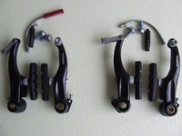 Bremse V-Brake Satz: VR + HR Aluminium weiß - silber - schwarz 