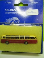 75N Marks Modell Spur N - 0901 Büssing Bus TU 11 rot/weiß - top