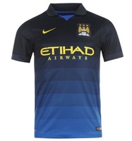 Nike Manchester City Away Trikot 2014 2015 alle Größen Blau Neu mit Etikett