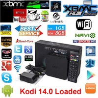 MXQ Android 4.4 Quad Core WiFi Kodi 1080P Smart set TV Box 8GB XBMC Fully Loaded