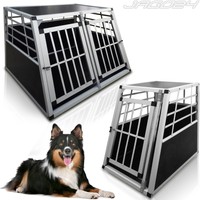 Hundebox Hundetransportbox Transportbox Alubox Reisebox Gitterbox Box Auto Hund
