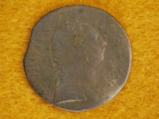 George Iii, Colonial Copper, Clipped Planchet, Half Penny*Unusual*