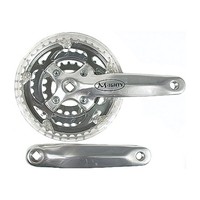 MIGHTY Kettenradgarnitur 28/38/48 Z. 4-kant, 170 mm Kurbell&auml;nge, silber