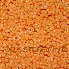 11mm Tri Beads ORANGE PEARL 1,000pc beading crafts jewelry Made in USA