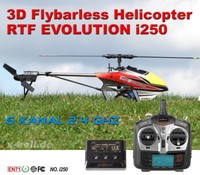 RTF 3D Helicopter 2.4 GHZ 6 CH Flybarless RC Modell Hubschrauber Titan i250 UDi