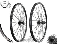 LAUFRADSATZ 26" Disc MTB 8/9/10 fach Alu Hohlkammerfelge 6 Loch f.Scheibenbremse