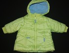 Apple Green Puffer Jacket Coat w/ Zip Off Hood Baby Girl's Size 12 Months 12M