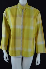Authentic Vintage 50's Polyester Yellow Plaid Blazer/Jacket Women's M
