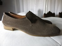 neue MARC O'POLO Damen Leder Slipper Kalb Loafer Metallic  Gr. 37,5 NP 140€