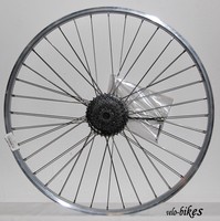 Hinterrad 28 " incl. 8-fach Kassette CS-HG  31-8  Hohlkammerfelge silber