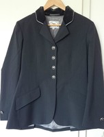 Iris Bayer Turnierjacket, Sakko, Grau-Silber Nadelstreifen, Teflon, Gr. 38 SALE