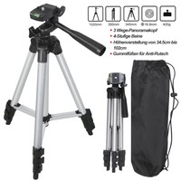 Stativ Alu  Kamerastativ Foto/Video- Stativ+Panoramakopf + 3D-Kopf +Tasche