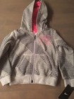 NWT $40 NIKE Gray Stripe JUST DO IT Toddler Girls' Zip Front Hoodie 2T