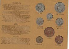 1970 Great Britain 8 Coin 6 Page C.O.A. Document Set~Free Shipping