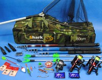 Angelset Komplettset 3 Ruten + Zubehör, Angeln, SUPER SET