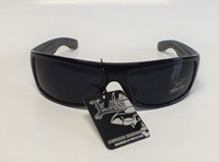 Schwarze Locs Sonnenbrille Bikerbrille Oldschool Gangster East West Coast Chino