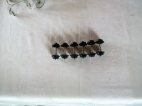 6 sehr gut erhaltene rotbraune Radsätze für Fleischmann Spur 0 Waggons