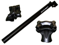 Ritchey  V2 Alu Sattelstütze 27,2 mm schwarz 2 Bolts 350mm Länge Dekor weiss