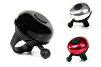 Fahrrad Klingel schwarz silber rot metallic Ø 55 mm Glocke Metall Miniglocke