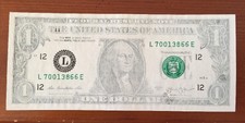 Series 2013 $1 Insufficient Inking Error Note (3866E)