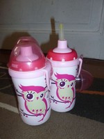 Trinkflasche Trinklernflasche Strohhalmflasche Eule