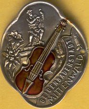 Geigenbauerstadt Mittenwald stocknagel mount hiking medallion badge G2035