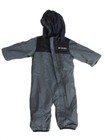 COLUMBIA~BLACK GRAY INTERCHANGE SNOWSUIT FULL FLEECE ZIP OUT LINER WARM~3-6 GL