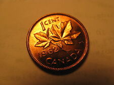 Canada 1962 Hanging 2 Variety Red Bu Penny Mint Condition Beauty