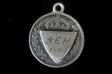 Love token silver 3 pence coin Victorian engraved A.E.H 1896 trench art?