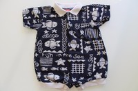 Hopscotch Boys Blue Collared Fish Romper Size 18 Mos