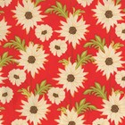 Michael Miller Sandi Henderson Meadow Sweet Daisy Path Fabric in Pomegranate