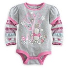 WINNIE THE POOH DISNEY LS CUDDLY BODYSUIT BABY SIZE 3/6 MOS FOREVER FRIENDS