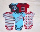 Newborn Baby Boys 3-6 mo DC SHOES Shirt Top Bodysuits Lot 5 Pack Set Logo Skate