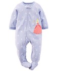 CARTER'S Girl's Size 5T Purple Dot Princess Fleece Blanket Pajama Sleeper