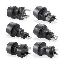 rocabo Reiseadapter Australien, USA, Schweiz, UK, Südafrika Schutzkontakt Buchse