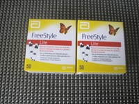 2 x 50 FreeStyle Lite Blutzucker Teststreifen  NEU/ OVP