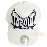 Tapout Cap - Hat "An Expression of Combat" weiß 3D Stickerei, Fan Basecap S/M