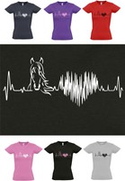 HORSE HEARTBEAT Horse / Pony Lovers T-shirt!, Ladies Cut, sizes 8 to 16