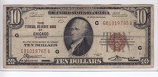 United States 1929 Federal Reserve Bank of Chicago $10 National Note G01019765A