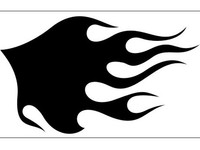 Airbrush Schablone Flammen C051