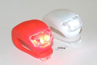 2 x LED Fahrradlampe Vorderlicht & Rücklicht Set Silikon Fahrrad Lampe Neu
