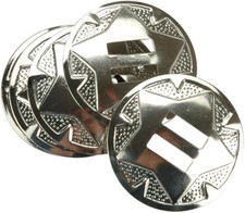 Nickel 1-1/2" Star Concho 10/Pkg 1320-03 1320-03