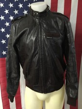 Vintage�� Members Only Brown Leather Deep Burgundy Lined Biker Jacket Sz 40 Rare
