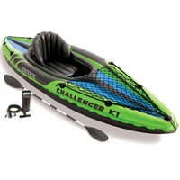 INTEX Challenger K1 Kajak Set Schlauchboot + Paddel + Pumpe für eine Person