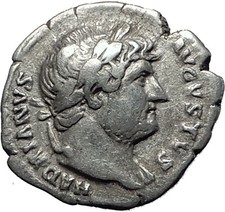 Hadrian 1117-138AD Silver Rare Ancient Roman Coin Victory Nike Cult i58504