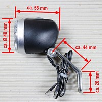 BÜCHEL SECU SPORT S 40 LUX LED SCHEINWERFER MIT STANDLICHT für NABENDYNAMO