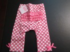 Mud Pie PLAYGROUND SHORTIES Pink White Dots Size12-18 Months NWT Lace On Back
